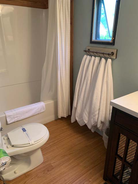 Updated cabin bathroom